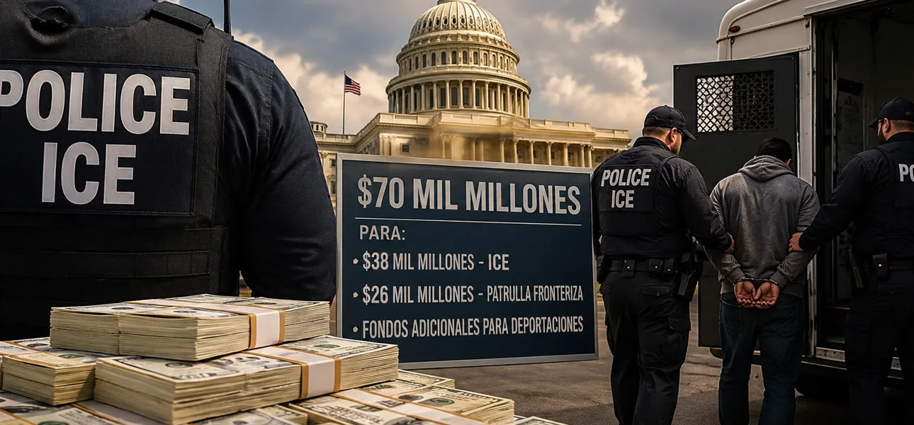 Congreso Aprueba $70,000 Millones para ICE y la Patrulla Fronteriza 