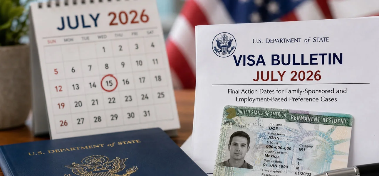 Boletín de Visas de julio de 2026  