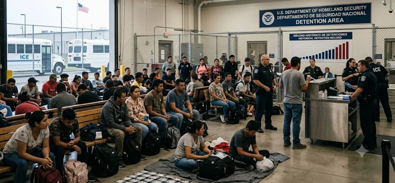 ICE rompe todos los récords en detenciones de inmigrantes 
