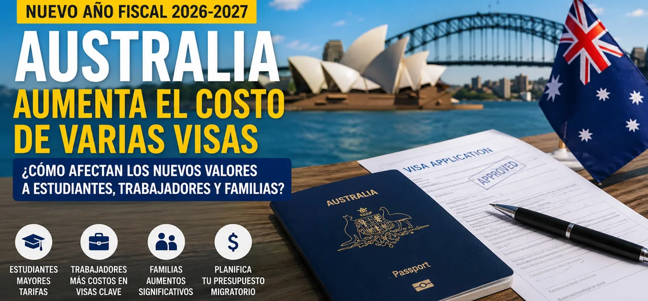 Nuevas Tarifas de Visas para Australia 2026