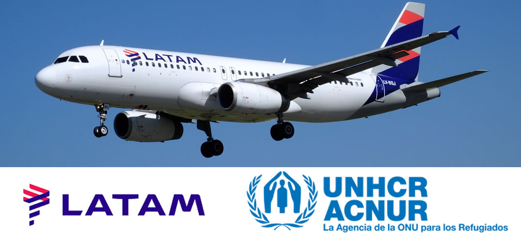 LATAM y ACNUR brindan ayuda a refugiados